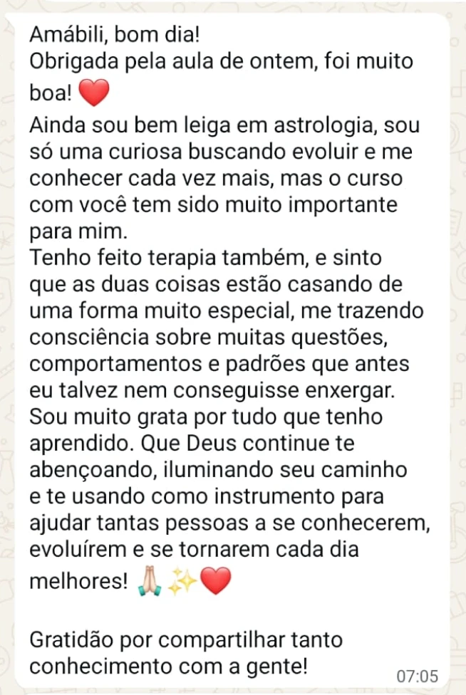 Depoimento de Daniele sobre a experiência formativa